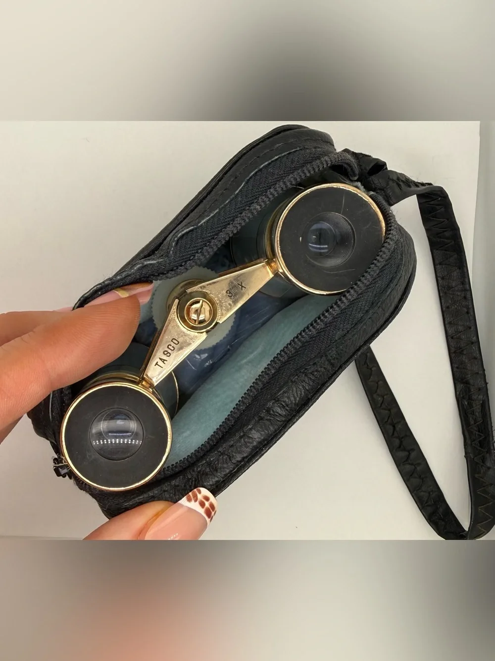 Vintage Tasco 3x Brass Mother of Pearl MOP Opera Glasses Boujee Spy Binoculars